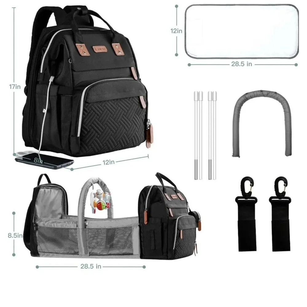 ISMGN Baby Bag, Large, Baby Backpack‎ Water Proof/combo Diaper Bags Organizer